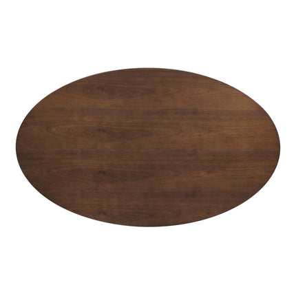 Modway EEI-3544 Lippa 78" Oval Walnut Wood Dining Table Modway