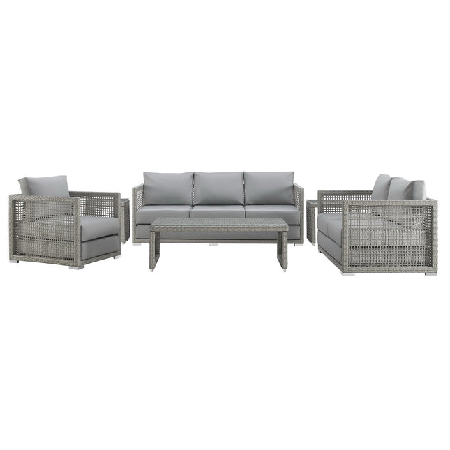 Modway EEI-3559 Aura 6 Piece Outdoor Patio Wicker Rattan Set Modway