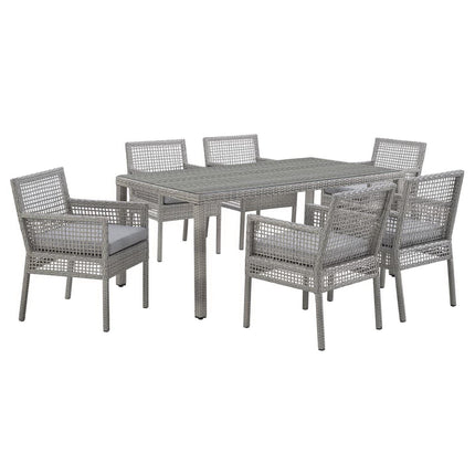 Modway EEI-3560 Aura 7 Piece Outdoor Patio Wicker Rattan Set Modway