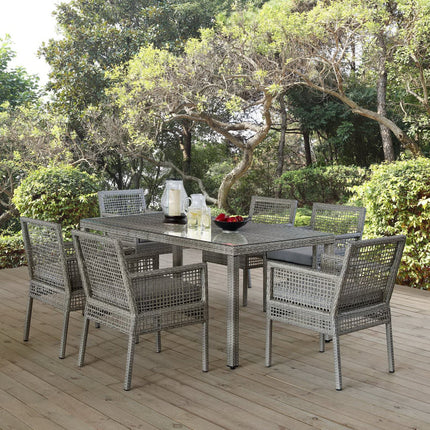 Modway EEI-3560 Aura 7 Piece Outdoor Patio Wicker Rattan Set Modway