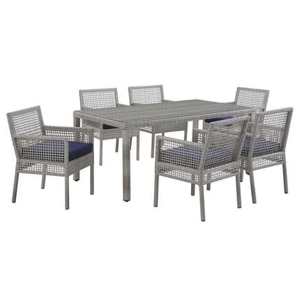 Modway EEI-3560 Aura 7 Piece Outdoor Patio Wicker Rattan Set Modway