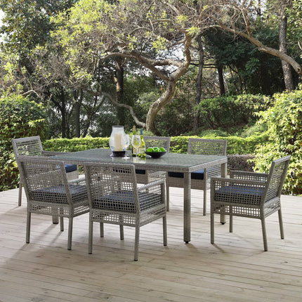 Modway EEI-3560 Aura 7 Piece Outdoor Patio Wicker Rattan Set Modway