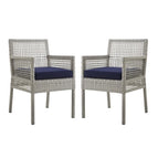 Gray Navy / Wicker Rattan