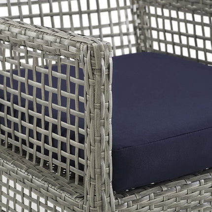 Modway EEI-3561 Aura Outdoor Patio Wicker Rattan Dining Armchair Set of 2 Modway