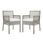 Gray White / Wicker Rattan