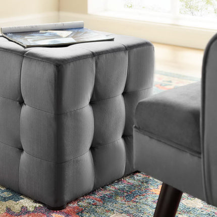 Modway EEI-3577 Contour Tufted Cube Performance Velvet Ottoman Modway