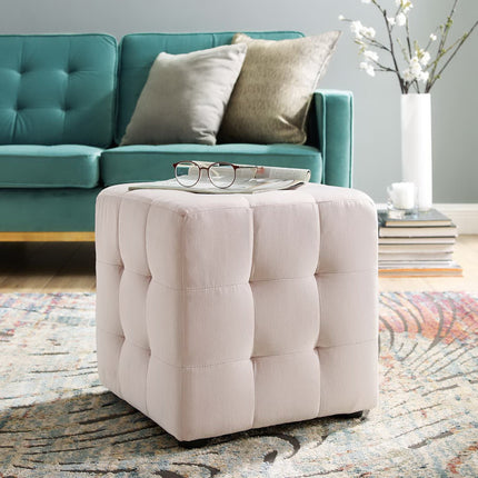 Modway EEI-3577 Contour Tufted Cube Performance Velvet Ottoman Modway