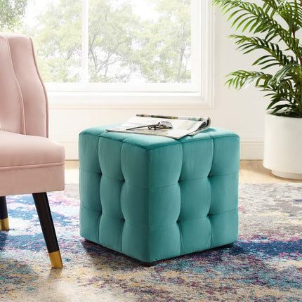 Modway EEI-3577 Contour Tufted Cube Performance Velvet Ottoman Modway