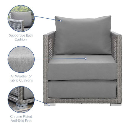 Modway EEI-3595 Aura 3 Piece Outdoor Patio Wicker Rattan Set Modway