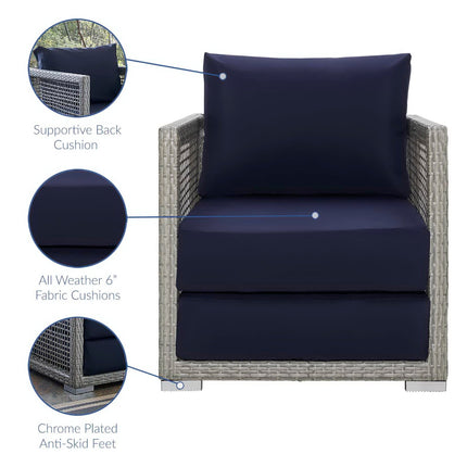 Modway EEI-3595 Aura 3 Piece Outdoor Patio Wicker Rattan Set Modway