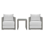 Gray White / Wicker Rattan