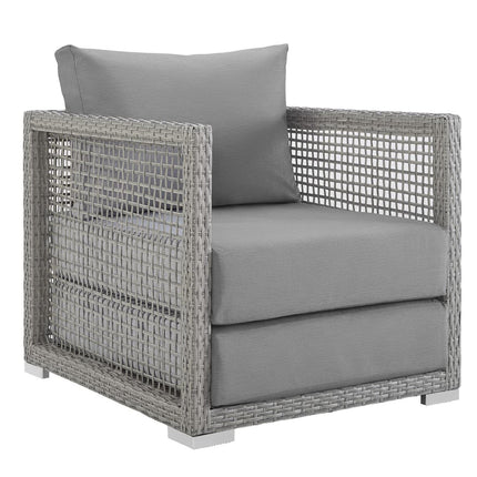 Modway EEI-3596 Aura 4 Piece Outdoor Patio Wicker Rattan Set Modway