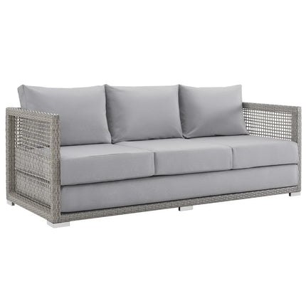 Modway EEI-3596 Aura 4 Piece Outdoor Patio Wicker Rattan Set Modway