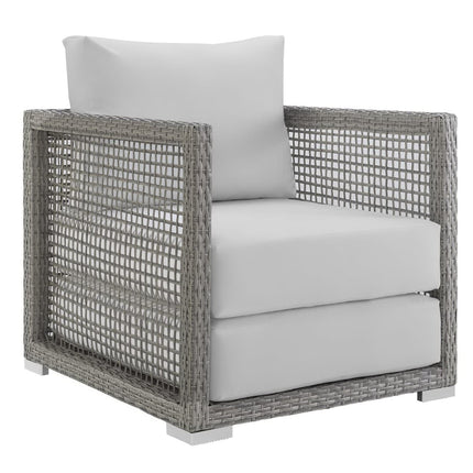 Modway EEI-3596 Aura 4 Piece Outdoor Patio Wicker Rattan Set Modway