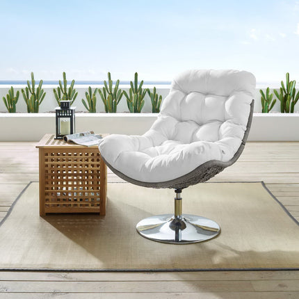 Modway EEI-3616 Brighton Wicker Rattan Outdoor Patio Swivel Lounge Chair Modway
