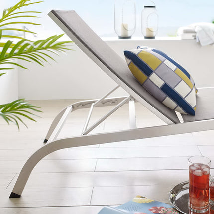 Modway EEI-3721 Savannah Mesh Chaise Outdoor Patio Aluminum Lounge Chair Modway