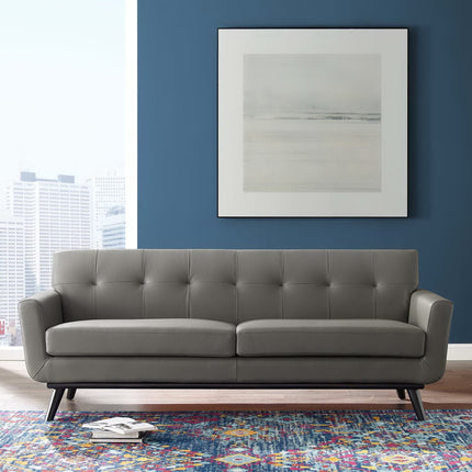 Modway EEI-3733 Engage Top-Grain Leather Living Room Lounge Sofa Modway
