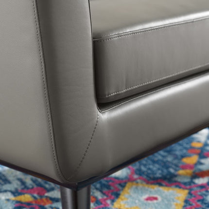Modway EEI-3734 Engage Top-Grain Leather Living Room Lounge Accent Armchair Modway