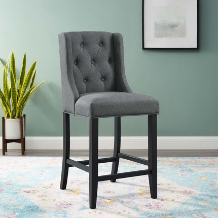Modway EEI-3739 Baronet Tufted Button Upholstered Fabric Counter Stool Modway