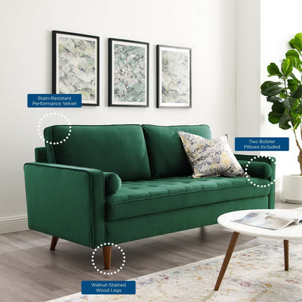 Modway EEI-3764 Valour Performance Velvet Sofa Modway