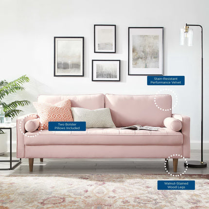 Modway EEI-3764 Valour Performance Velvet Sofa Modway