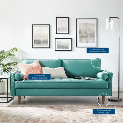 Modway EEI-3764 Valour Performance Velvet Sofa Modway