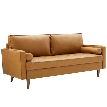 Modway EEI-3765 Valour Tufted Vegan Leather Sofa Modway