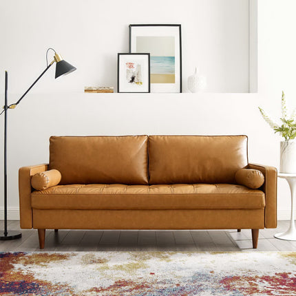 Modway EEI-3765 Valour Tufted Vegan Leather Sofa Modway
