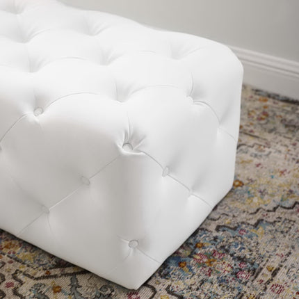 Modway EEI-3767 Amour 48" Tufted Button Entryway Faux Leather Bench Modway