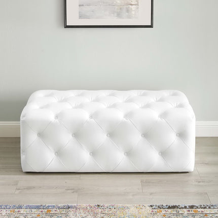 Modway EEI-3767 Amour 48" Tufted Button Entryway Faux Leather Bench Modway