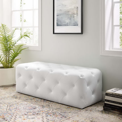 Modway EEI-3767 Amour 48" Tufted Button Entryway Faux Leather Bench Modway