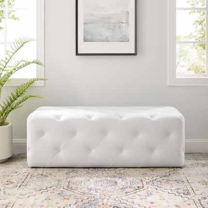 Modway EEI-3767 Amour 48" Tufted Button Entryway Faux Leather Bench Modway