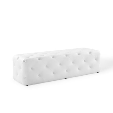 Modway EEI-3769 Amour 60" Tufted Button Entryway Faux Leather Bench Modway