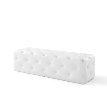 Modway EEI-3769 Amour 60" Tufted Button Entryway Faux Leather Bench Modway
