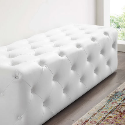 Modway EEI-3769 Amour 60" Tufted Button Entryway Faux Leather Bench Modway