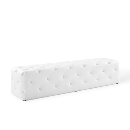 Modway EEI-3771 Amour 72" Tufted Button Entryway Faux Leather Bench Modway
