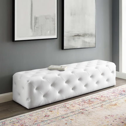 Modway EEI-3771 Amour 72" Tufted Button Entryway Faux Leather Bench Modway