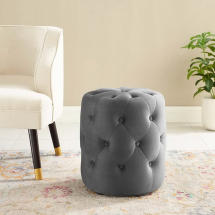 Modway EEI-3778 Amour Tufted Button Round Performance Velvet Ottoman Modway