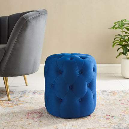 Modway EEI-3778 Amour Tufted Button Round Performance Velvet Ottoman Modway