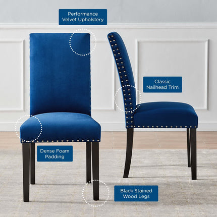 Modway EEI-3779 Parcel Performance Velvet Dining Side Chairs Set of 2 Modway