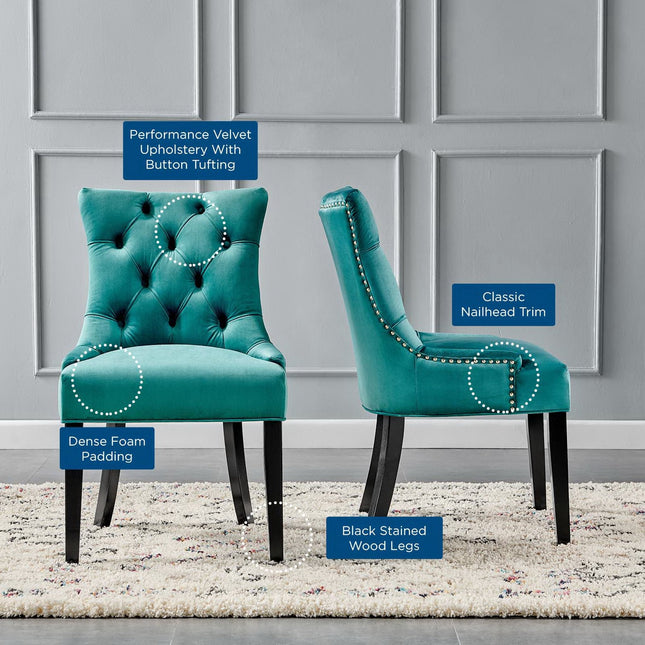 Modway EEI-3780 Regent Tufted Performance Velvet Dining Side Chairs Set of 2 Modway