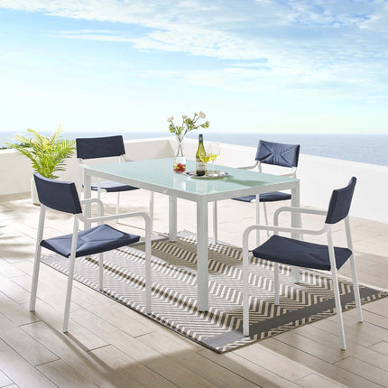 Modway EEI-3796 Raleigh 5 Piece Outdoor Patio Aluminum Dining Set Modway