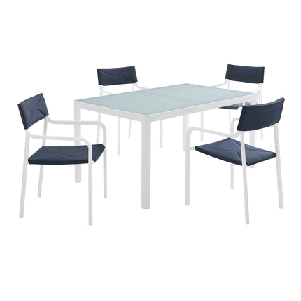 Modway EEI-3796 Raleigh 5 Piece Outdoor Patio Aluminum Dining Set Modway