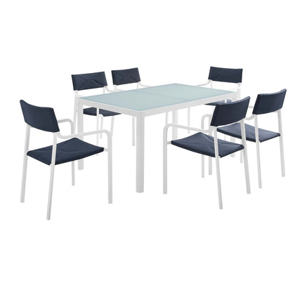 Modway EEI-3797 Raleigh 7 Piece Outdoor Patio Aluminum Dining Set Modway