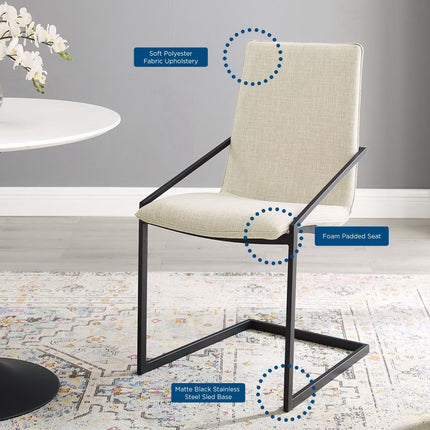 Modway EEI-3800 Pitch Upholstered Fabric Dining Armchair Modway