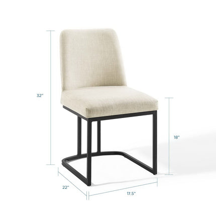 Modway EEI-3811 Amplify Sled Base Upholstered Fabric Dining Side Chair Modway