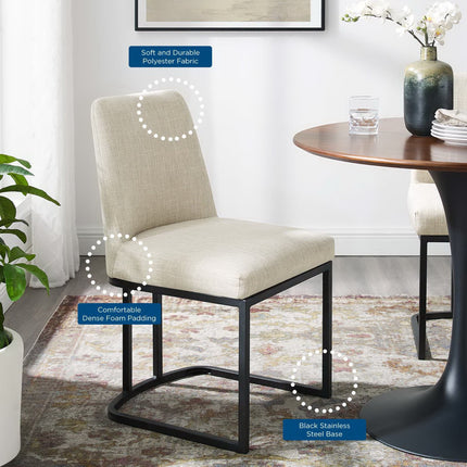 Modway EEI-3811 Amplify Sled Base Upholstered Fabric Dining Side Chair Modway
