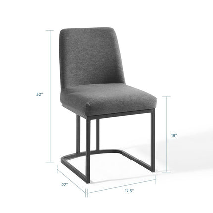 Modway EEI-3811 Amplify Sled Base Upholstered Fabric Dining Side Chair Modway