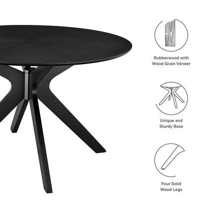 Modway EEI-3847 Crossroads 47" Round Wood Dining Table Modway