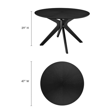 Modway EEI-3847 Crossroads 47" Round Wood Dining Table Modway